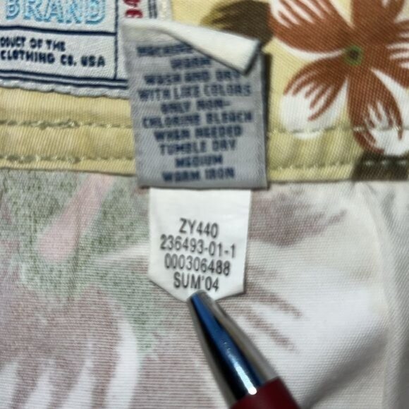 Old Navy Womens Floral Skort Size 0 Tropical Hawaiian Pattern Beige Cotton Summe - Picture 4 of 9